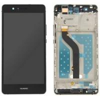 TOUCH SCREEN DISPLAY LCD NERO CON FRAME HUAWEI P9 LITE BLACK DIGITIZER RICAMBIO