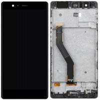 TOUCH SCREEN DISPLAY NERO PER HUAWEI P9 PLUS VIE-L09 DIGITIZER BLACK CON FRAME