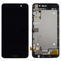 TOUCH SCREEN DISPLAY LCD NERO PER HUAWEI ASCEND Y6 SCL-L21 SCL-L01 DIGITIZER FRAME