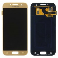 TOUCH SCREEN DISPLAY GOLD ORIGINALE SAMSUNG GALAXY A3 2017 A320F GH97-19732B