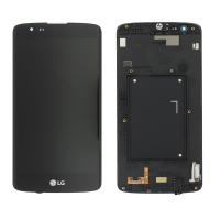 TOUCH SCREEN DISPLAY ORIGINALE PER LG K8 K350N K350E K350DS NERO CON FRAME