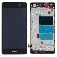 TOUCH SCREEN DISPLAY LCD NERO CON FRAME PER P8 LITE BLACK DIGITIZER ALE-L21