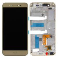 TOUCH SCREEN DISPLAY CON FRAME GOLD PER HUAWEI P8 LITE SMART