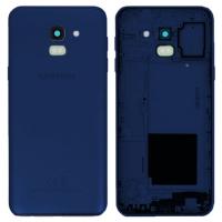 COPRIBATTERIA BACK COVER PER SAMSUNG GALAXY J600 J6 2018 CON KEY BLU