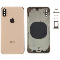 SCOCCA COPRIBATTERIA BACK COVER PER APPLE IPHONE XS GOLD