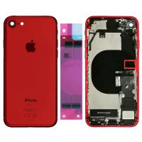 SCOCCA COPRIBATTERIA BACK COVER PER IPHONE 8 ROSSA ROSSO COMPLETA DI FLAT