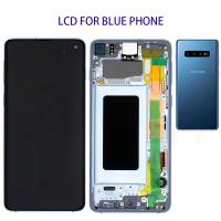 TOUCH SCREEN DISPLAY LCD ORIGINALE PER SAMSUNG GALAXY S10 G973 BLU