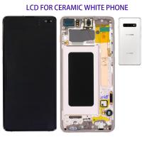 TOUCH SCREEN DISPLAY ORIGINALE PER SAMSUNG S10 PLUS SM-G975F CERAMIC WHITE BIANCO