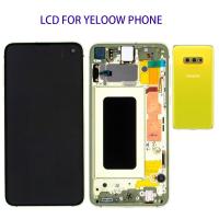 TOUCH SCREEN DISPLAY ORIGINALE PER SAMSUNG GALAXY S10E G970 GIALLO