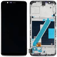 TOUCH SCREEN DISPLAY PER ONE PLUS 5T CON FRAME NERO