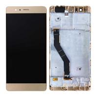 TOUCH SCREEN DISPLAY PER HUAWEI P9 PLUS VIE-L09 DIGITIZER CON FRAME ORO GOLD