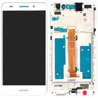 TOUCH SCREEN DISPLAY LCD HUAWEI Y6 2 Y6 II CON FRAME BIANCO