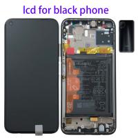 TOUCH SCREEN DISPLAY ORIGINALE SERVICE PACK PER HUAWEI P40 LITE CON FRAME E BATTERIA NERA 02353KFU