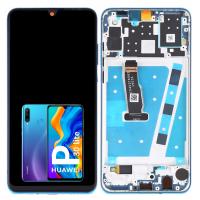 TOUCH SCREEN DISPLAY PER HUAWEI P30 LITE CON FRAME BLU