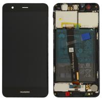 TOUCH SCREEN DISPLAY ORIGINALE PER HUAWEI NOVA NERO CON FRAME E BATTERIA SERVICE PACK 02351CKD/02350YRH