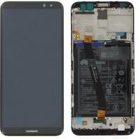 TOUCH SCREEN DISPLAY NERO PER HUAWEI MATE 10 ORIGINALE CON FRAME E BATTERIA 02351QAH