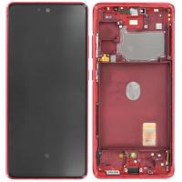 TOUCH SCREEN DISPLAY ORIGINALE PER SAMSUNG GALAXY S20 FE G780 ROSSO