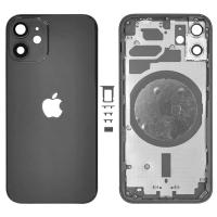 SCOCCA COPRIBATTERIA BACK COVER PER APPLE IPHONE 12 MINI NERO