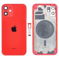 SCOCCA COPRIBATTERIA BACK COVER PER APPLE IPHONE 12 ROSSO