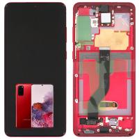 TOUCH SCREEN DISPLAY ORIGINALE PER SAMSUNG GALAXY G985 S20 PLUS G986 S20 PLUS 5G ROSSO