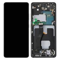 TOUCH SCREEN DISPLAY ORIGINALE PER SAMSUNG GALAXY S21 ULTRA 5G G998 PHANTOM BLACK CON FRAME