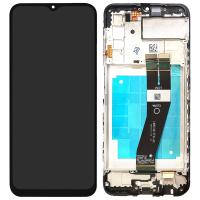 TOUCH SCREEN DISPLAY ORIGINALE PER SAMSUNG GALAXY A03S A037G CON FRAME NERO