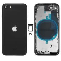 SCOCCA BACK COVER PER APPLE IPHONE SE 2020 / IPHONE SE 2022 NERO