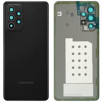 COPRIBATTERIA BACK COVER PER SAMSUNG GALAXY A526 A52 5G CON VETRO FOTOCAMERA NERO