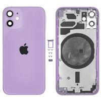 SCOCCA COPRIBATTERIA BACK COVER PER APPLE IPHONE 12 MINI VIOLA