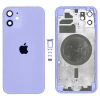 SCOCCA COPRIBATTERIA BACK COVER PER APPLE IPHONE 12 VIOLA