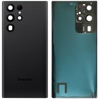 COPRIBATTERIA BACK COVER PER SAMSUNG GALAXY S908 S22 ULTRA CON VETRO FOTOCAMERA NERO