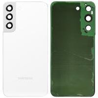 COPRIBATTERIA BACK COVER PER SAMSUNG GALAXY S906 S22 PLUS CON VETRO FOTOCAMERA BIANCIO