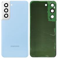 COPRIBATTERIA BACK COVER PER SAMSUNG GALAXY S901 S22 S906 S22 PLUS CON VETRO FOTOCAMERA BLU