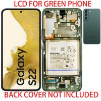 TOUCH SCEEN DISPLAY ORIGINALE PER SAMSUNG GALAXY S901 S22 CON BATTERIA VERDE