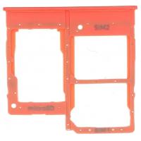 CARRELLO SIM TRAY PER SAMSUNG GALAXY A202 A20E ORANGE