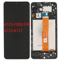 TOUCH SCREEN DISPLAY PER SAMSUNG GALAXY A125 A127 CON FRAME CODICE FLAT SM-A125 REV 0.1