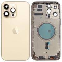 SCOCCA COPRIBATTERIA BACK COVER CON FRAME PER APPLE IPHONE 14 PRO MAX GOLD