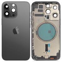 SCOCCA COPRIBATTERIA BACK COVER CON FRAME PER APPLE IPHONE 14 PRO NERO