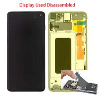 TOUCH SCREEN DISPLAY PER SAMSUNG GALAXY G970 S10E SMONTATO DAL TELEFONO GRADO A GIALLO