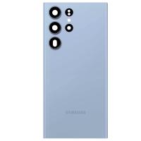 COPRIBATTERIA BACK COVER SERVICE PACK PER SAMSUNG GALAXY S918 S23 ULTRA CON VETRO FOTOCAMERA SKY BLU