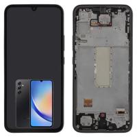 TOUCH SCREEN DISPLAY ORIGINALE PER SAMSUNG GALAXY A346 A34 5G CON FRAME NERO