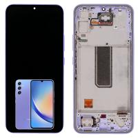 TOUCH SCREEN DISPLAY ORIGINALE PER SAMSUNG GALAXY A346 A34 5G CON FRAME VIOLA