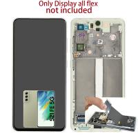 TOUCH SCREEN DISPLAY PER SAMSUNG GALAXY G990 S21 FE CON FRAME SMONTATO DAL TELEFONO GRADO A VERDE