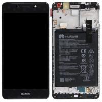 TOUCH SCREEN DISPLAY ORIGINALE SERVICE PACK PER HUAWEI Y9 2018 CON FRAME E BATTERIA NERO 02351VFR/02351VFS