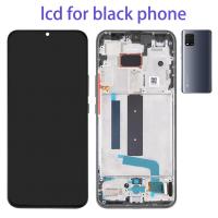 TOUCH SCREEN DISPLAY ORIGINALE SERVICE PACK PER XIAOMI MI 10 LITE 5G M2002J9G, M2002J9S CON FRAME NERO