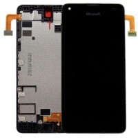 TOUCH SCREEN DISPLAY LCD NOKIA LUMIA 550 NERO BLACK CON FRAME DIGITIZER RICAMBIO