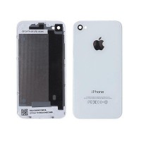 SCOCCA POSTERIORE BACK CASE PER IPHONE 4G BIANCO RICAMBIO APPLE WHITE LOGO MELA