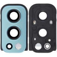 VETRO FOTOCAMERA CAMERA GLASS PER ONE PLUS NORD 2 5G CON FRAME BLU