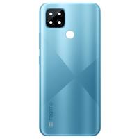 COPRIBATTERIA BACK COVER ORIGINALE SERVICE PACK PER REALME C21 RMX3201 CON VETRO FOTOCAMERA BLU