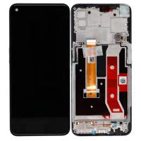 TOUCH SCREEN DISPLAY PER OPPO A73 5G/A72 5G CON FRAME NERO (SERVICE PACK)